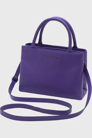 Mariart Bolsa Transversal Couro Canastra Blueberry