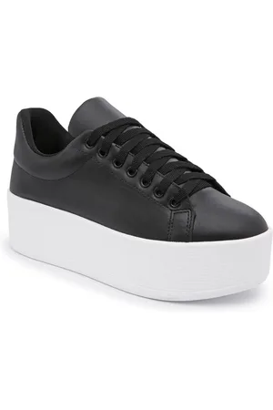 Tenehi Tênis Casual Feminino Flatform Cano Baixo Confortável Branco 34