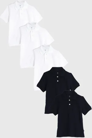 GAP Infantil - Kit Camisa 5pçs Polo Lisa Branca