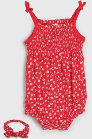 GAP Infantil - Conjunto 2pçs Manga Curta Macacão E Acessorio De Cabelo