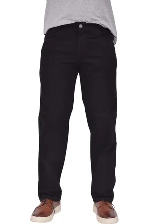 Alleppo Jeans Calça Balão Larga Preta Sarja Masculino Tecido Grosso