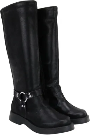 Flor da Pele Bota Feminina Biker Rasteira 2026 Napa Preta