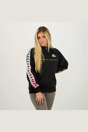 Kappa Jaqueta Trilobal Jack Feminina Preta