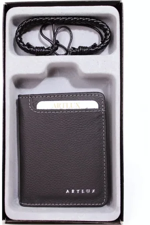 Artlux Kit Carteira em Couro + Pulseira K8002 - NOSSASRA
