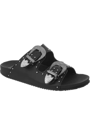 Stessy Shoes Sandália Papete Feminina Rasteirinha Fivelas Moda Original