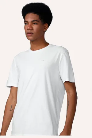 Calvin Klein Camiseta Jeans Masculina Black New Logo Branca