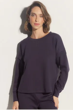 LOUNGERIE Blusa Com Gola Manga Longa Moletinho Sky Fly Roxo