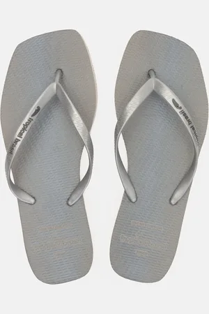 Tropical Brasil Chinelo Tamanco Flarform Prata com