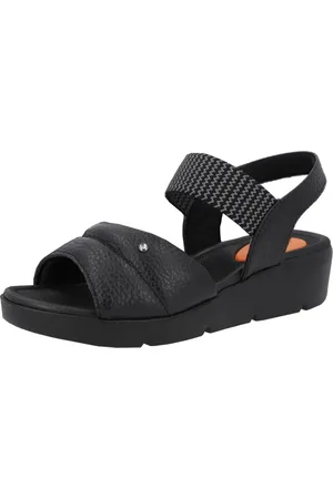 USAFLEX Sandália Anabela Flatform Elástico Casual Conforto