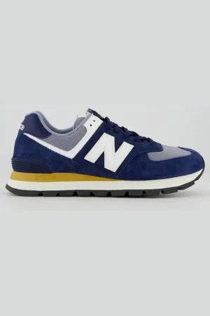New Balance Tênis 574 Rugged Marinho e Branco
