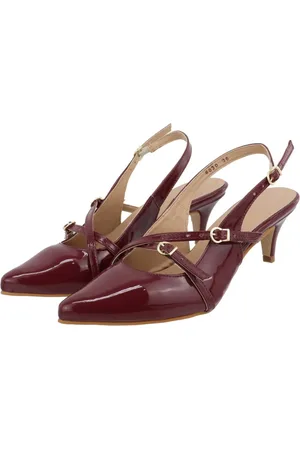 Flor da Pele Sapato Social Scarpin Feminino Salto Baixo Fino 6030 Marsala