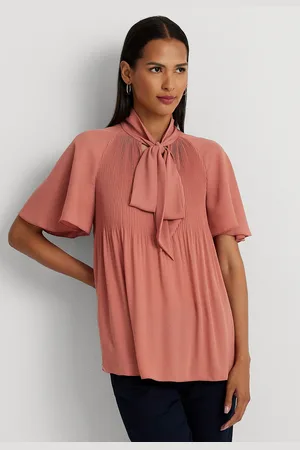 Ralph Lauren Blusa Reta Plissada