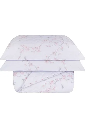 Naturalle Fashion Kit Colcha Queen 300 Fios Naturalle Flor de Cerejeira