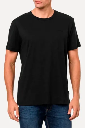 Calvin Klein Camiseta Masculina Solid Liquid Touch Preta