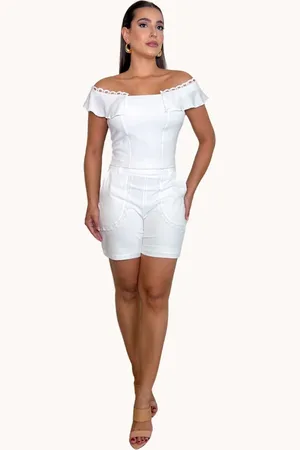 Art CROPPED COM GODE NO DECOTE E RENDA Off White