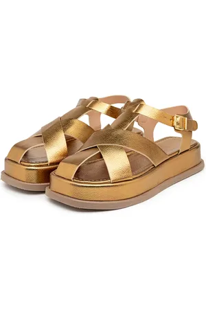 Flor da Pele Sandália Feminina Flatform Tiras Cruzadas 23400