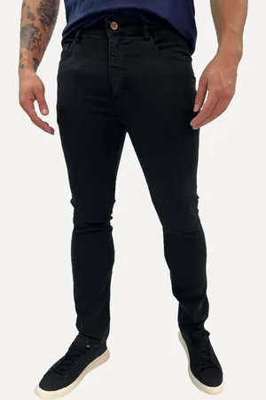 Aramis Calça Jeans Masculina Regular Black Grey Tag Stone Preta