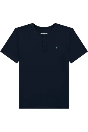 Onda Marinha Infantil - Camiseta em Meia Malha Masculina