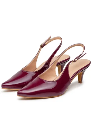 Flor da Pele Sapato Social Feminino Scarpin Salto Baixo Fino 6031 Marsala