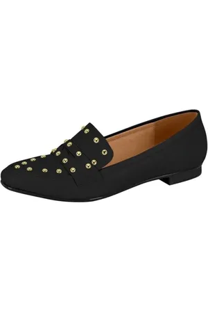 Santa Rosa Mocassim Feminino Sapatilha Tachas Dourado