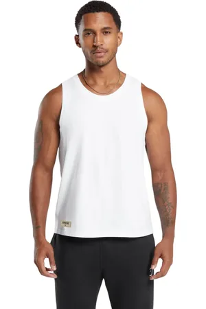 Di Nuevo Camiseta Regata Masculina Dry Fit Esportiva Branca