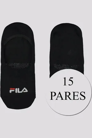 Fila Kit Meia 15 Pares Cano Invisível