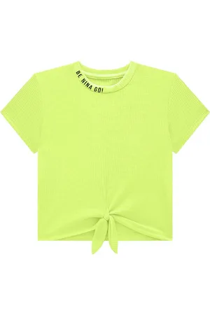 Nina Go Infantil - Blusa Boxy em Malha Canelada Feminino