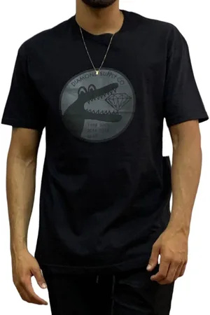 DAFITI SHOES Camiseta Diamond Croc Tee Black- Diamond - Preto