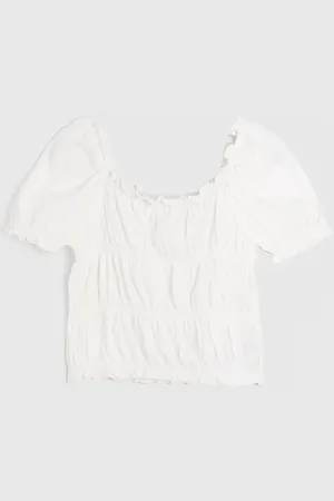 GAP Infantil - Camiseta Ciganinha Off-White