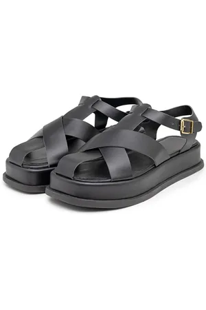 Flor da Pele Sandália Feminina Papete Flatform Tiras Cruzadas 23400