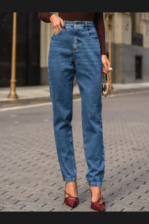 Crawling Calça Jeans Mom Cintura Alta Feminina