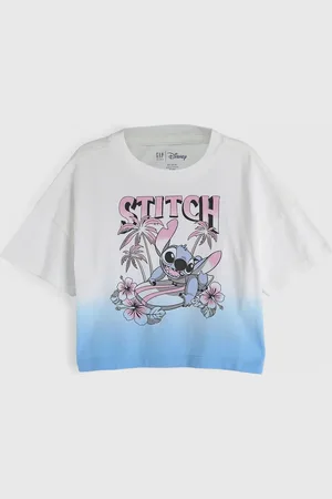 GAP Infantil - Camiseta Full Print Stitch Branca