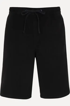 Dudalina Bermuda Masculina Sarja Elástico Algodão Preta