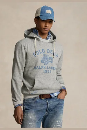 Ralph Lauren Blusa de Moletom Fechada Reta Estampada