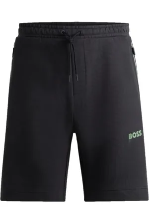 HUGO BOSS Shorts Em Mistura De Algodão Com Logo Em 3D Moldado