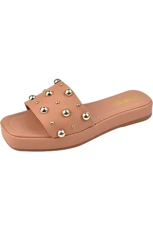 NAMORATTA Tamanco Flatform Papete com Detalhe de Bolas, Metal