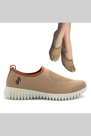 USAFLEX Tênis Feminino Tricot AE2208+2P de Meias Color Sports Sapatilha 9055.001