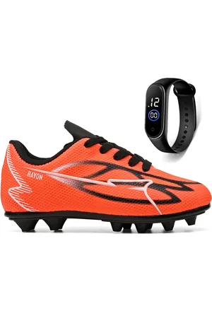 CALCADOS LGHT LIGHT Infantil - Kit Chuteira Futebol Meninos Trava Campo Grama Natural + Relogio