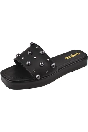 NAMORATTA Tamanco Flatform Papete com Detalhe de Bolas, Metal