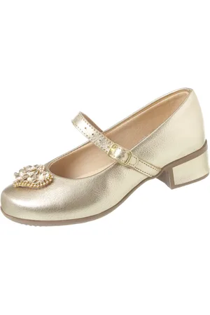 Pepite Moda Infantil Infantil - Sapatilha Feminina Com Salto Laço Perolas Pepite