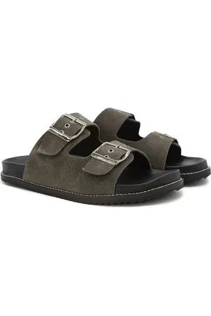 KUENTO SHOES Papete Rasteira Sandalia Couro Chumbo Tellini Store