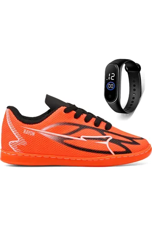 CALCADOS LGHT LIGHT Infantil - Kit Chuteira Futsal Meninos Quadra Futebol de Salão + Relógio