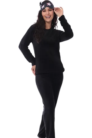 Victory Pijama Soft Feminino Inverno Longo Adulto Fleece Básico