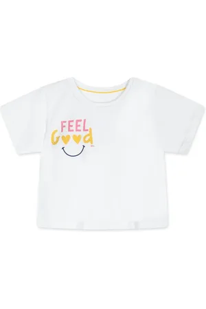 Marisol Infantil - Blusa Cropped Manga Curta Feminina