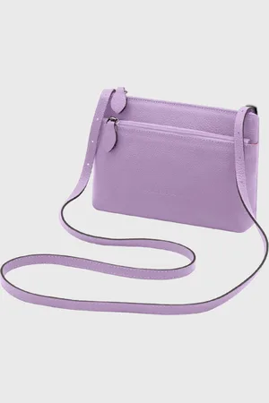 Mariart Bolsa Transversal de Couro Ágata Violeta