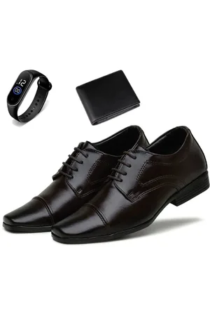 BIA Kit Sapato Social Masculino Confort com Cadarço Macio Elegante + Cinto