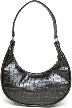 Anna Andrade Bolsa Feminina Bolsa Pequena De Ombro Meia Lua Casual Moda Blogueira Preta