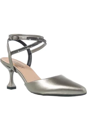 Stessy Shoes Scarpin Feminino Salto Baixo Taça Brilho Bico Fino Elegante Velho