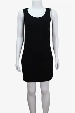 EMIGÊ Vestido Fility Curto Botões Liso Produto Gentilmente Usado