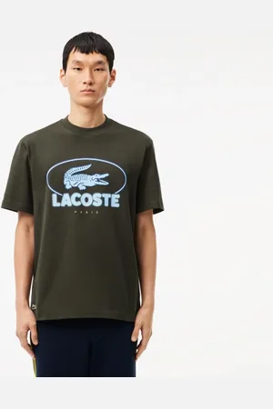 Lacoste Camiseta gráfica de malha de algodão